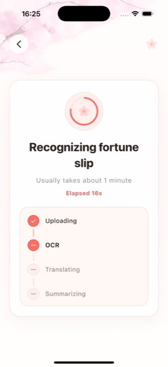 Processing: upload, OCR, translate, summarize.